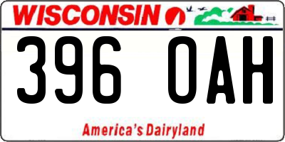 WI license plate 396OAH