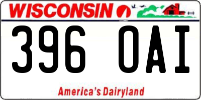 WI license plate 396OAI
