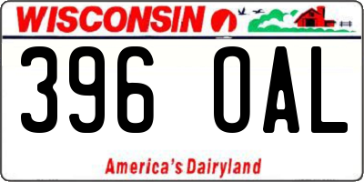 WI license plate 396OAL