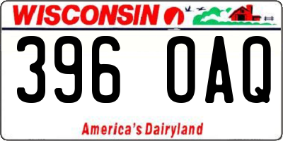 WI license plate 396OAQ
