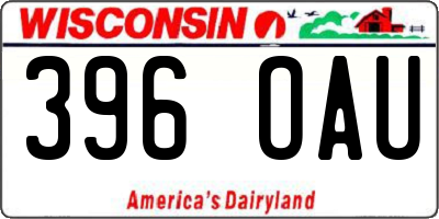 WI license plate 396OAU