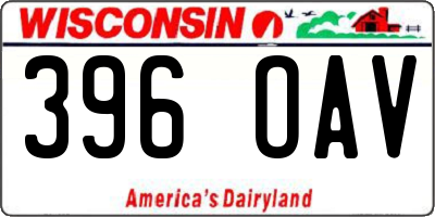 WI license plate 396OAV