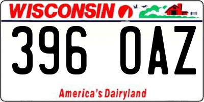 WI license plate 396OAZ
