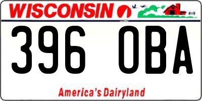 WI license plate 396OBA