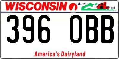 WI license plate 396OBB