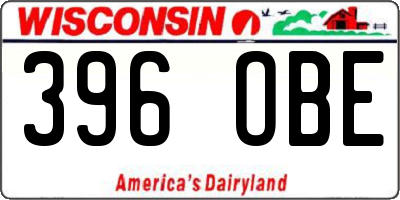 WI license plate 396OBE