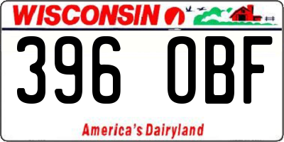 WI license plate 396OBF