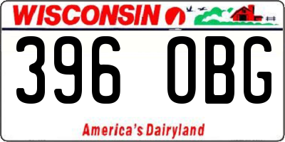 WI license plate 396OBG