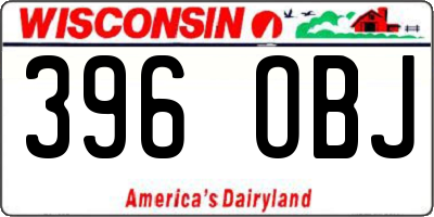 WI license plate 396OBJ