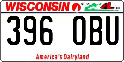 WI license plate 396OBU