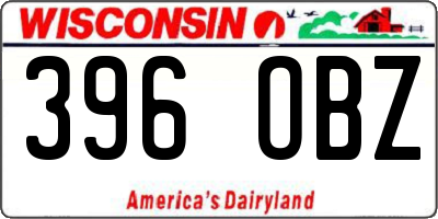 WI license plate 396OBZ