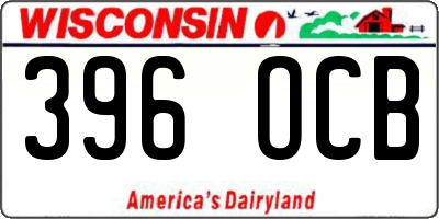 WI license plate 396OCB