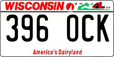 WI license plate 396OCK