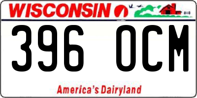 WI license plate 396OCM