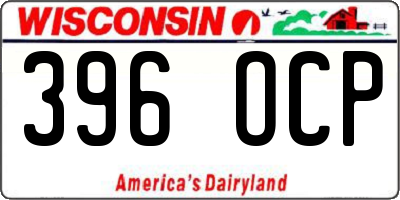 WI license plate 396OCP
