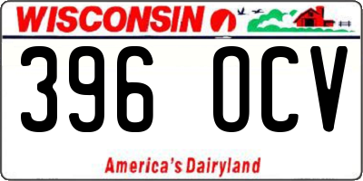 WI license plate 396OCV