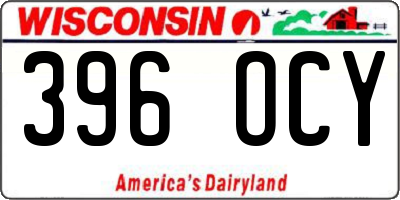 WI license plate 396OCY