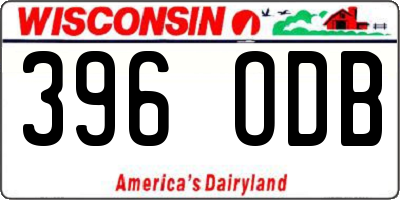 WI license plate 396ODB