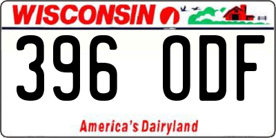 WI license plate 396ODF