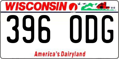 WI license plate 396ODG