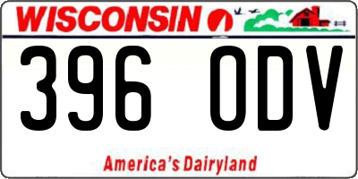WI license plate 396ODV
