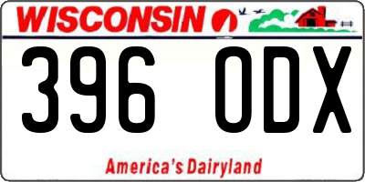 WI license plate 396ODX