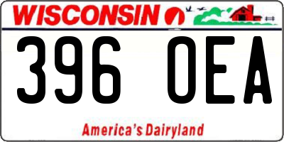 WI license plate 396OEA