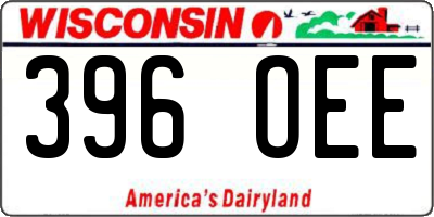 WI license plate 396OEE