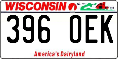 WI license plate 396OEK