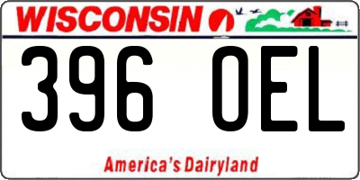 WI license plate 396OEL