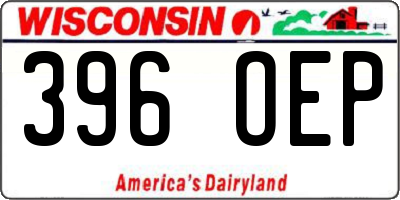 WI license plate 396OEP