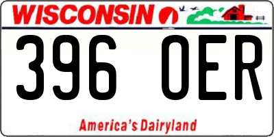 WI license plate 396OER