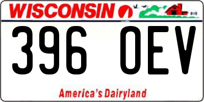 WI license plate 396OEV