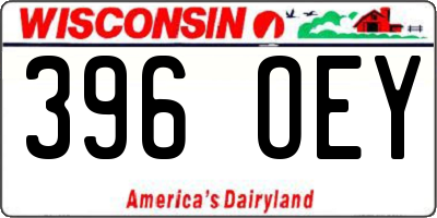 WI license plate 396OEY