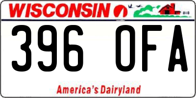 WI license plate 396OFA