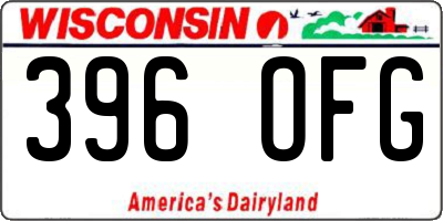 WI license plate 396OFG