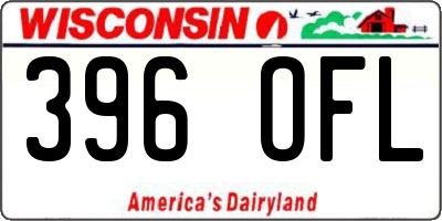 WI license plate 396OFL