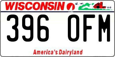 WI license plate 396OFM