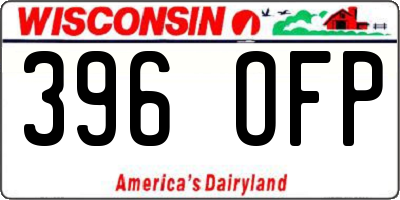 WI license plate 396OFP
