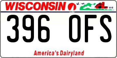 WI license plate 396OFS