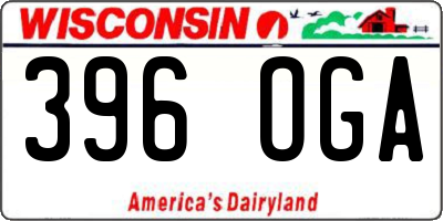 WI license plate 396OGA