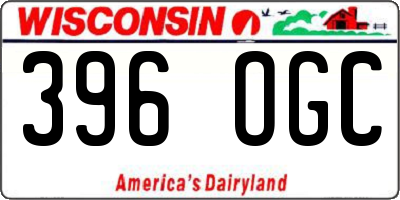 WI license plate 396OGC
