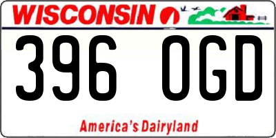 WI license plate 396OGD