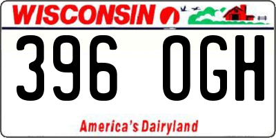 WI license plate 396OGH