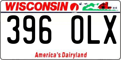 WI license plate 396OLX
