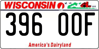 WI license plate 396OOF