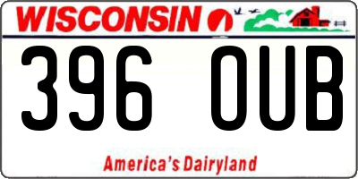 WI license plate 396OUB