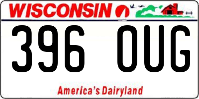 WI license plate 396OUG