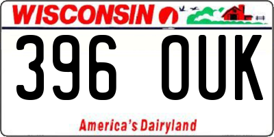 WI license plate 396OUK