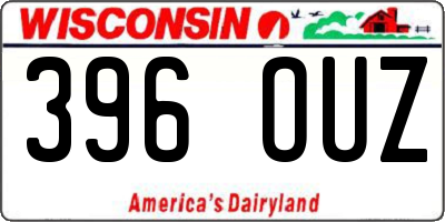 WI license plate 396OUZ